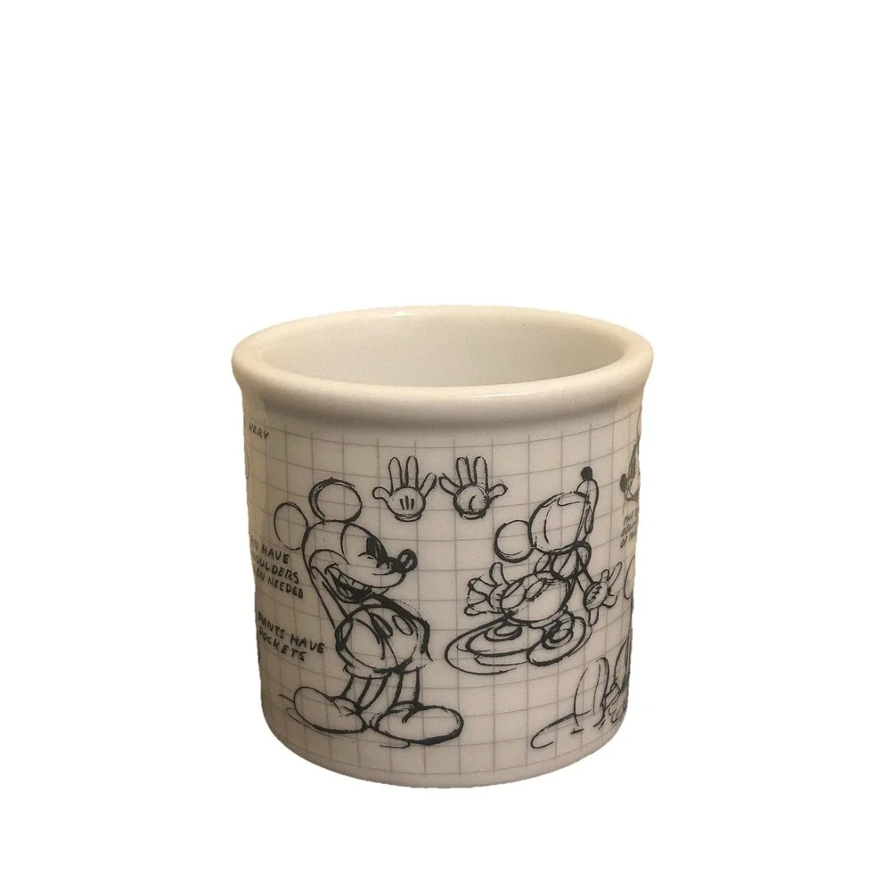 Disney Sketchbook Mickey Mouse Covered Sugar Bowl and Creamer Set‎